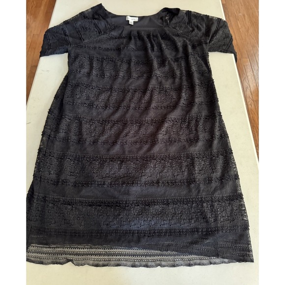 Vtg Y2K Dressbarn Midi Dress 20 Lace Sheet Fairy Grunge Whimsigoth Black Witchy - Picture 6 of 16